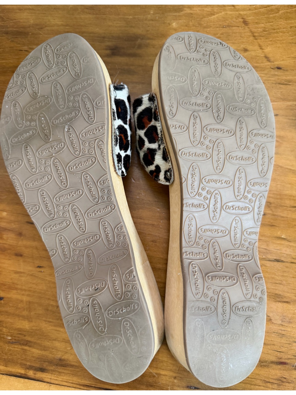 Dr Scholl’s  sz 10 Leopard Print Wooden Slide Sandals - Women - Picture 6 of 8